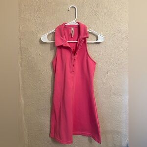 Pink Sleeveless Polo Dress